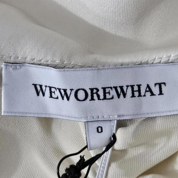 2/$50 WeWoreWhat Silky Cream Backless Gown Size 0 | Elegant & Minimalist Dress - Picture 5 of 8